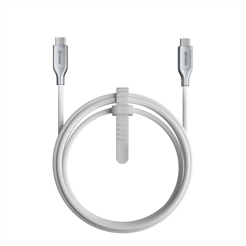 Cablu din Kevlar Nomad, USB-C la USB-C, 1.5m, alb